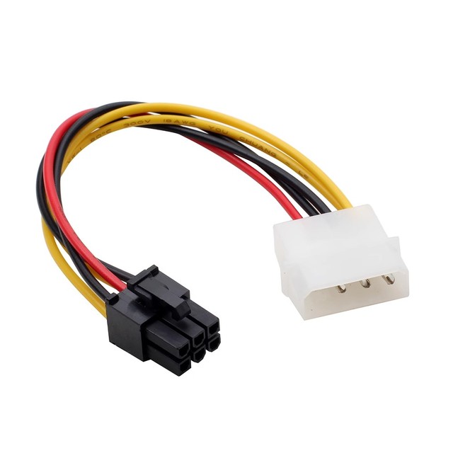 Cantell Power Cable 4 Pin to 6 Pin Graphics Card Power Cable for Computer