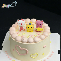 Listo para Enviar, en Stock, No Tóxico, Seguro para Alimentos, Comestible, Adorno de Pastel con Forma de Gato 3D, Decoraciones para Pastelería, Ingredientes