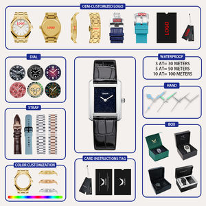 <span class=keywords><strong>Orologio</strong></span> di Lusso Classico <span class=keywords><strong>Elegante</strong></span> Quadrato con Cassa Ultra Sottile al Quarzo Impermeabile Quadrante Arabo e Loghi Personalizzati per Uomo e <span class=keywords><strong>Donna</strong></span> - Product Image 4