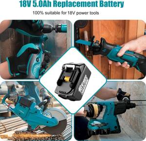 Batería de Repuesto BL1850 de 18V 3Ah 4Ah 5Ah 6Ah para <span class=keywords><strong>Makita</strong></span>, Batería de Iones de Litio de 18V con BMS, Batería de Litio <span class=keywords><strong>Makita</strong></span> 18V 21700 5S2P - Product Image 6