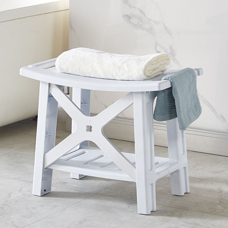 Blanc - Rangement double couche avec tapis antidérapant