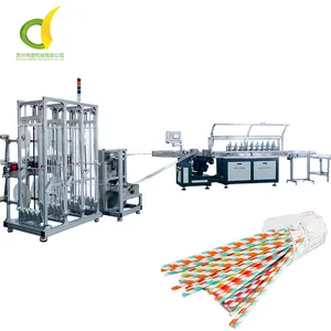 High Speed multi blades paper Flexible Drinking Straw Forming machine For Environmental Protection