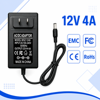 Adaptateurs secteur muraux 12V 4A 48W personnalisables avec options de prises US, EU, UK, AU pour routeurs et commutateurs sans fil – Vente directe usine