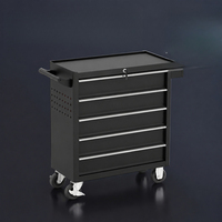 Chariot d'atelier transfrontalier à cinq niveaux, épaissi, pour outils et pièces, avec rangement mobile pour quincaillerie