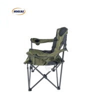 Chaise de plage extérieure chaise de pêche pliante simple accoudoir plus chaise de camping portable en coton