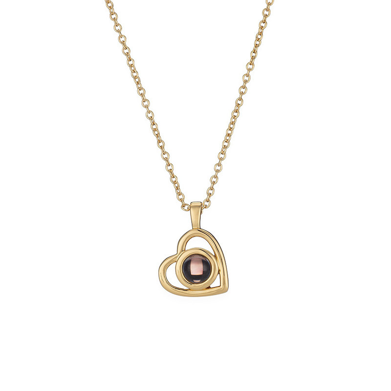 Vacuum plating does not fade yellow gold necklace