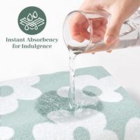 Serviettes de bain en coton floral couleur mousse marine, douces et à séchage rapide, pour filles et femmes, cadeau idéal pour la salle de bain et le spa