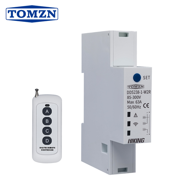 TOMZN 433MHz Wireless Remote Control Switch N to 1 1 to N 16 Devices 85-300V AC 63A 50/60Hz Max 1000m PC Fingerbot Switchbot