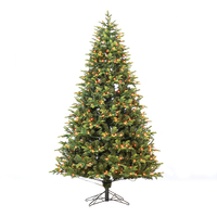 Sapin de Noël haut de gamme en PE et PVC, écologique, nouveau design, éclairage LED rouge chaud contrôlé par application