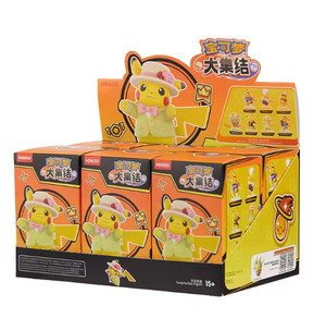 Vente en gros de figurines authentiques d'anime japonais, 6 pièces/boîte, PVC, échelle 1/6, pour la série de costumes Pokémon Pikachu, boîtes mystères, objets de collection Kawaii - Product Image 1