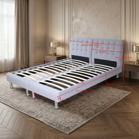 Willsoon – Fabricant de cadres de lit modernes en tissu de lin pour chambres à coucher, disponibles en tailles simple, double, queen et king, avec cadre de lit souple et séparable