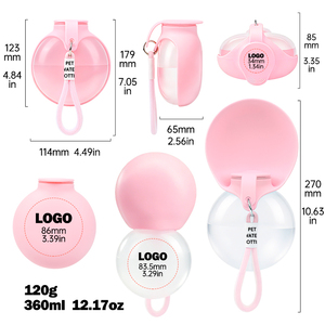 Bouteille d'eau portable pliable pour chien, 360 ml, sans BPA, en PP, avec système anti-fuite, de qualité supérieure, OEM ODM - Product Image 4