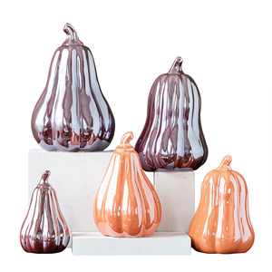 Vente en gros de citrouilles en céramique créatives pour table d'Halloween artisanat de décoration pour les récoltes d'automne intérieur extérieur citrouilles en céramique - Product Image 1