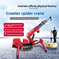 Grue araignée chenillée hybride (électrique et thermique) à bras télescopique pliable pour opérations en espaces étroits, portée de travail 15,8 m