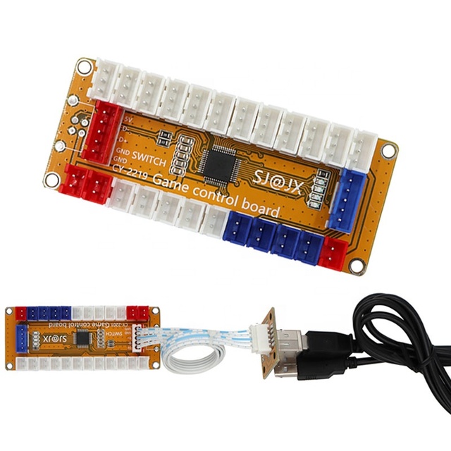 Rotary 5 in 1 Usb Encoder Arcad Video Pcb Board 5Pin Joystick Led Button Switch Zero Delay Arcade Usb Encoder