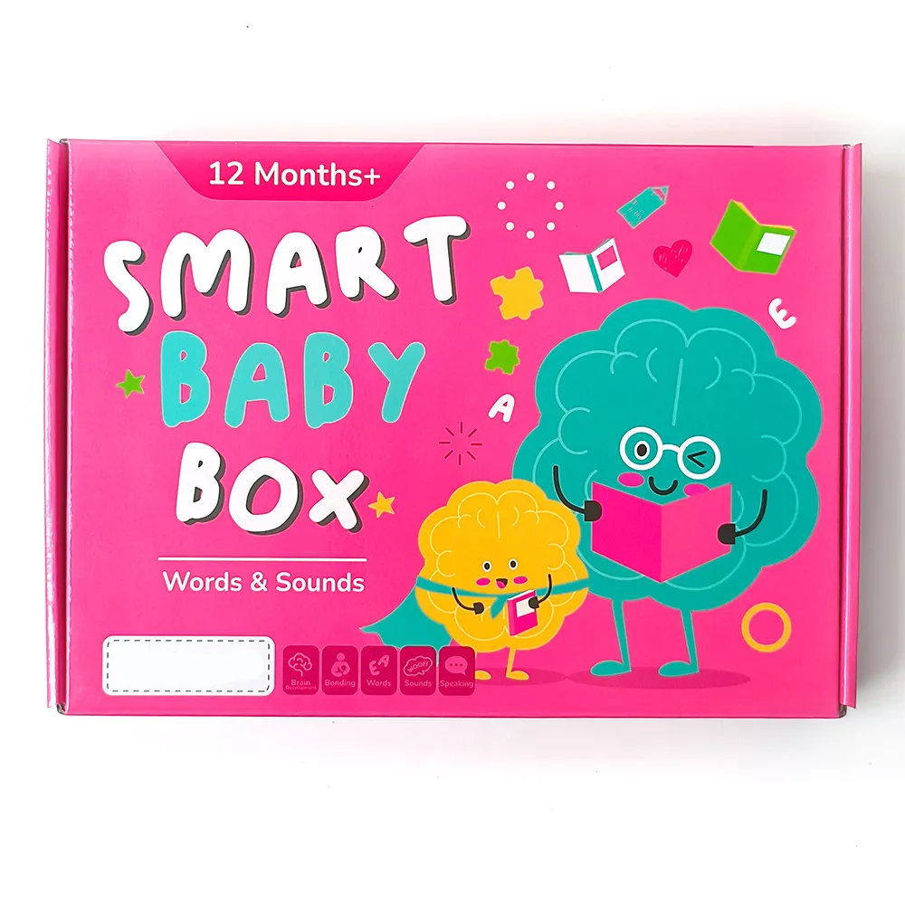 Tarjeta cognitiva de iluminación de crecimiento personalizada, palabras y sonidos esenciales, caja inteligente para bebés