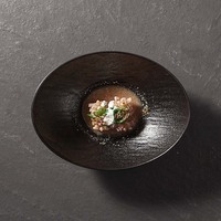 Luxe Gaufrages Rock Noir et Blanc Vaisselle de table Céramique Porcelaine Vaisselle Restaurant Traiteur Événement Saladier