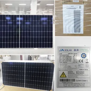 JA Alemania Stock en paneles solares fotovoltaicos al por mayor 550W 560W 580W N tipo bifacial Mono paneles de energía solar para el techo del hogar