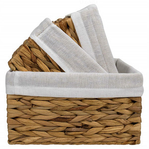 Manico Giỏ Đan Bằng Liễu Gai Boho Intrecciato <span class=keywords><strong>Mini</strong></span> Của Hyacinth Cestino Acqua Cestini Intrecciati Water 100% Cesto Regalo Rattan - Product Image 3