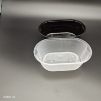 Boîte à lunch de restauration rapide jetable de qualité commerciale 750ml couvercle à emporter en plastique bol emballage sûr pour boîte jetable à emporter