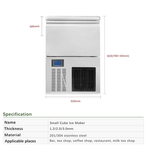 <b>Ice</b> <b>Maker</b> Commercial Milk Tea Shop 60/80/100/120/150kg Large Capacity Small Automatic <b>Ice</b> Cube Machine - Product Image 2