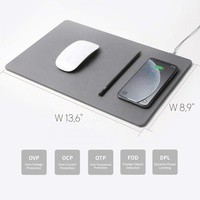 Alas Mouse Ergonomis Khusus Ponsel dengan Pengisian Daya Nirkabel 10W, Alas Pergelangan Tangan PC Motif Kartun, Alas Mouse Gaming untuk Kantor dan Rumah