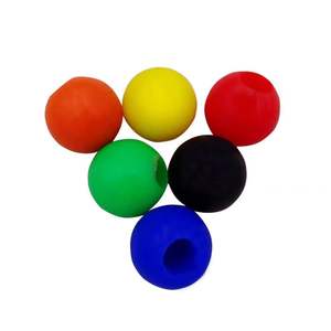 Bolas de goma de silicona huecas de alta elasticidad de grado Industrial con orificio pasante personalizado con servicio de corte reutilizable y no tóxico - Product Image 3