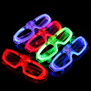 Artículos de Fiesta Neón que Brillan en la Oscuridad Nuevo Diseño Gafas con Luz LED Recuerdos para Fiestas de Navidad, <span class=keywords><strong>Halloween</strong></span> y Cumpleaños Gafas Intermitentes - Product Image 1