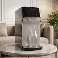 Dispensador de agua de escritorio de plástico eléctrico Puretal, pantalla táctil automática, sistema de filtro doméstico, agua fría y caliente, uso doméstico