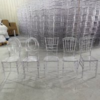 Vente en gros Chaise de mariage transparente Chiavari en plastique acrylique transparente pour événement et dîner