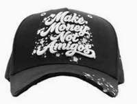 Gorras Bandy for All Our Haters, Personalizadas con Pedrería, Originales, Negras, de 5 Paneles, de Béisbol, de Gamuza, Tombochio