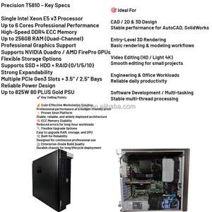 Station de travail Precision <span class=keywords><strong>T5810</strong></span> en promotion, idéale pour les applications CAO et la conception - Product Image 1