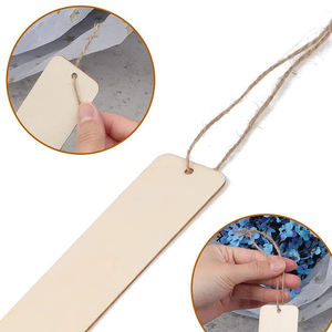 Marque-pages en bois vierges pour découpe laser DIY, idéaux pour la décoration de cadeaux et les étiquettes suspendues, personnalisables avec logo - Product Image 2