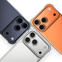 Coque de téléphone pour 17 Pro Max, en aluminium, sans cadre, design minimaliste métallique, fabrication CNC, dissipation de chaleur, protection contre les chocs