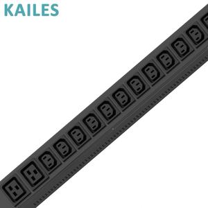 ACT Ölçümlü Seri 16A Tek Fazlı AC 200-240V NOM Sertifikalı PDU 16-Bit C13+2-Bit C19 1 Devre Kesici KLS S21 P33 PDU - Product Image 5