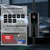 Chargeur EV portable TUV CE IP67 J1772 Type 1 Type 2 10A 16A 32A Prises australiennes avec surveillance de la température