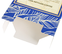 Boîtes d'emballage personnalisées pour café, sachets de thé, citerne d'eau, 1000 sachets personnalisés, détaillant, boîte en papier vide avec logo UV