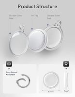 Air Tag Pet tracker Alternatives Fonctionne avec Apple Find My IOS Supports étanches Détecteur de clés pour clés, sacs à main et bagages