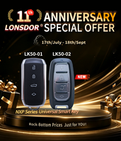 Clé intelligente universelle Lonsdor LK50-02 série NXP, 4 boutons, fréquence réglable, télécommande universelle pour K518 FCV K518 PRO KW100