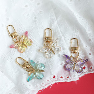 Porte-clés papillon à dégradé de couleurs changeantes en gros, ornement suspendu créatif personnalisé - Product Image 2