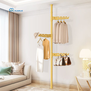YIJIALE Prêt à expédier OEM/ODM Porte-manteau télescopique sans perçage, installation rapide, hauteur réglable, pour maison <span class=keywords><strong>de</strong></span> location - Product Image 1