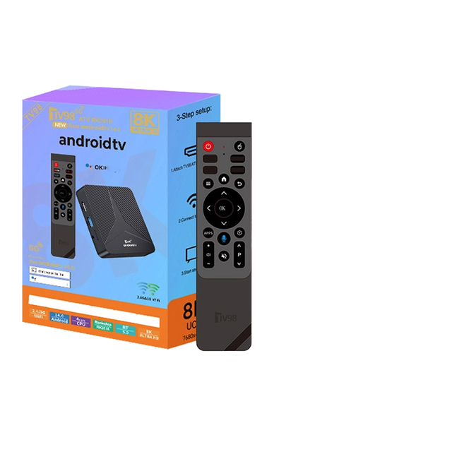 2025 New Product TV98 RK3518 Android 8K Network Set-Top Box with Quad Core Processor ATV TV Box with Android 14 Export