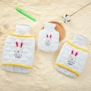 Linda botella de agua caliente con diseño de conejo, tipo chaqueta acolchada blanca, antiexplosión, para manos y pies. - Product Image 2