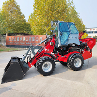 Mini Caricatore DY35 25hp Capacità di Carico 1 Tonnellata Piccolo Caricatore a Ruote Simile al Mini Caricatore Agricolo Weidemann