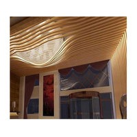 Carreaux de plafond en aluminium résistant à l'humidité, Design de plafond suspendu en métal