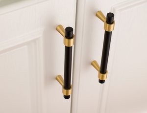 Maniglia per cassetto e pomello per mobili in ottone oro nero - Product Image 5