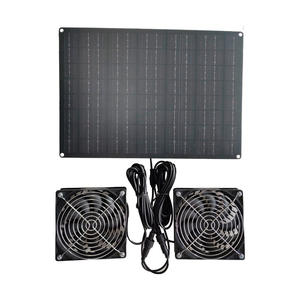 KINGSOL Système de panneaux <span class=keywords><strong>solaires</strong></span> Ventilateur d'extraction photovoltaïque 15W Radiateur pour animaux domestiques pour maison d'animaux domestiques - Product Image 2