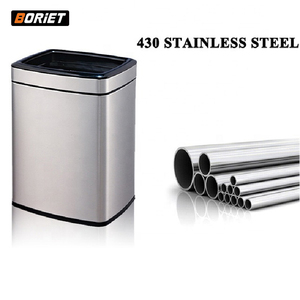 Contenedor de Basura Abierto de Acero Inoxidable Ecológico de 10L Sin Tapa para Baños de Hotel - Product Image 3