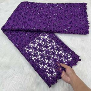 Tissus de <span class=keywords><strong>dentelle</strong></span> africaine lourde or de qualité supérieure Guipure cordon d'or <span class=keywords><strong>dentelle</strong></span> 2024 dernier tissu de <span class=keywords><strong>dentelle</strong></span> de cordon - Product Image 6