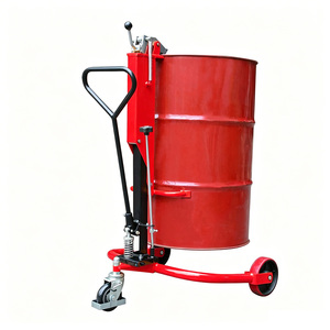 Chariot à fûts hydraulique manuel, capacité 260 kg, poignée à connexion directe, transpalette pour fûts d'huile - Product Image 5